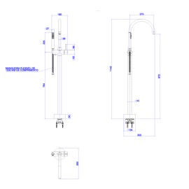 Monocomando de piso banheira redonda deca you dynamic white 1871.BR104.MT