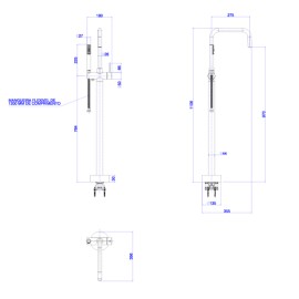 Monocomando de piso banheira redonda deca you dynamic white 1871.BR105.MT