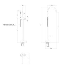 Monocomando de piso banheira redonda deca you inox 1871.INX105