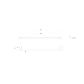 Porta Toalha 600mm Deca You Corten 2040.CT104.060.MT