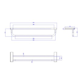 Porta Toalha Barra Dupla 60cm Deca You Corten 2042.CT104.060.MT