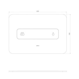 Acabamento Para Caixa Descarga Embutida Mecanica Hydra Quadra Duo Corten Matte Deca 4900.CT01.MT