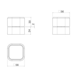 Acabamento Registro Gaveta Até 1 Quadrada Deca You Corten Matte 4900.CT105.PQ.MT