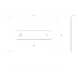 Acabamento Para Caixa Descarga Embutida Mecanica Hydra Quadra Duo Red Gold Deca 4900.GL01.RD