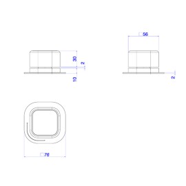 Acionamento monocomando mesa quadrada deca you dynamic white 4990.BR105.MT