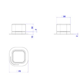Acionamento Monocomando Mesa Quadrada Deca You Corten 4990.CT105.MT