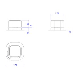 Acionamento monocomando mesa quadrada deca you dynamic gold 4990.LS105.MT