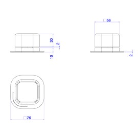 Acionamento monocomando mesa quadrada deca you dynamic lilac 4990.LV105.MT