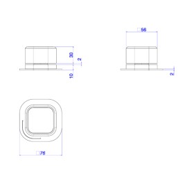 Acionamento monocomando mesa quadrada deca you brown matte 4990.MR105.MT