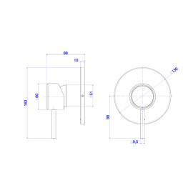 Acabamento monocomando de chuveiro redonda deca you brown matte 4993.MR104.CHU.MT