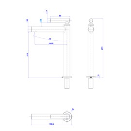 Torneira Mesa Lavatório Bica Alta Deca Beta Black Matte 1189.BL109.MT