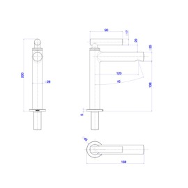 Torneira Mesa Lavatório Bica Baixa Deca Beta Black Matte 1197.BL109.MT