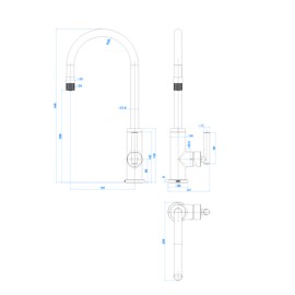 Misturador Monocomando Mesa de Cozinha Bica Alta Externa Deca Beta Cromado 2256.C109.F.EXT