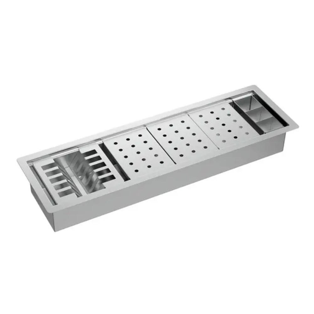 Calha Organizadora de Cozinha Inox com Escoamento 70cm Deca AC.210.70.ORG.INX Calha Organizadora de Cozinha Inox com Escoamento 70cm Deca AC.210.70.ORG.INX