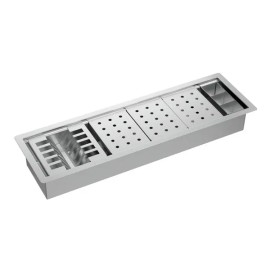 Calha Organizadora de Cozinha Inox com Escoamento 70cm Deca AC.210.70.ORG.INX