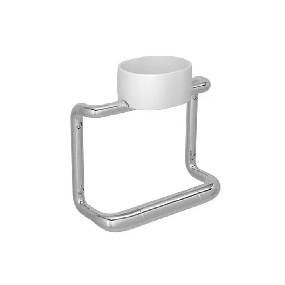 Barra de Apoio com Porta Objeto 24cm Cromado Deca Care 2046.C.024 Barra de Apoio com Porta Objeto 24cm Cromado Deca Care 2046.C.024