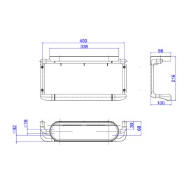 Barra de Apoio com Prateleira 40cm Cromado Deca Care 2046.C.040