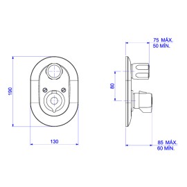 Acabamento para Termostato Decaterm Cromado Deca 4994.C
