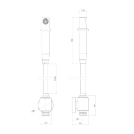 Ducha Higiênica Universal Derivação Black Noir Deca 1948.BL.ACT.NO