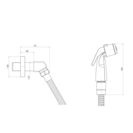 Ducha Manual Sem Registro Deca Dark Antracite/Grafite 1983.GF.ACT.MT