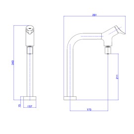 Misturador Monocomando Para Cozinha Mesa Gama Cromado Deca 2256.C13