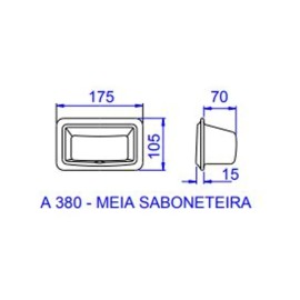 Meia Saboneteira em louça Branca Deca A.380.17
