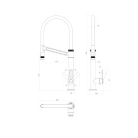 Monocomando Mesa gourmet urban borracha f inox 2289.INX.IND.FD