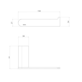 Papeleira Versa  Cromado Deca 2020.C31