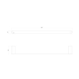 Porta Toalha 60cm Versa Black Noir Deca 2040.BL31.060.NO