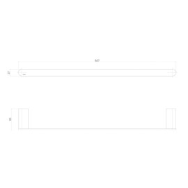 Porta Toalha 60Cm Versa  Cromado Deca 2040.C31.060