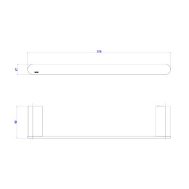 Porta Toalha 30cm Versa Corten Deca 2040.CT31.030.MT