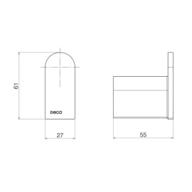Cabide Versa Cromado Deca 2060.C31