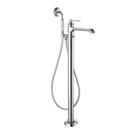 Monocomando de piso para banheira com ducha manual Ever Chrome Doka Monocomando de piso para banheira com ducha manual Ever Chrome Doka