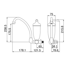 Torneira com Purificador parede Acqua Bella Branco Lorenzetti Torneira com Purificador parede Acqua Bella Branco Lorenzetti