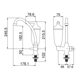 Torneira com Purificador mesa Acqua Bella Branco Lorenzetti Torneira com Purificador mesa Acqua Bella Branco Lorenzetti