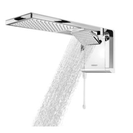 Chuveiro Elétrico Acqua Duo Eletrônico Ultra Branco/Cromado 220V/7800W Lorenzetti Chuveiro Elétrico Acqua Duo Eletrônico Ultra Branco/Cromado 220V/7800W Lorenzetti