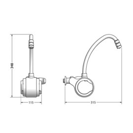 Torneira Elétrica Versátil Parede Branco/Cromado  220V/5500W Lorenzetti Torneira Elétrica Versátil Parede Branco/Cromado  220V/5500W Lorenzetti
