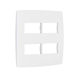 Placa sem Suporte 4x4 quatro módulos Horizontal Pial Plus Pial Legrand Placa sem Suporte 4x4 quatro módulos Horizontal Pial Plus Pial Legrand