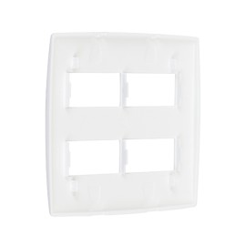 Placa sem Suporte 4x4 quatro módulos Horizontal Pial Plus Pial Legrand Placa sem Suporte 4x4 quatro módulos Horizontal Pial Plus Pial Legrand