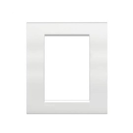 Placa 4x4 Quadrada 6 postos sem suporte Branca Living Light Bticino Placa 4x4 Quadrada 6 postos sem suporte Branca Living Light Bticino