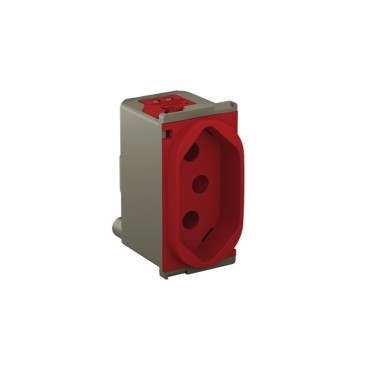 Módulo de Tomada 20A 2P+T Vermelha Nereya Pial Legrand