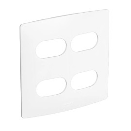 Placa 4 Postos 4x4 sem Suporte Branco Nereya Pial Legrand