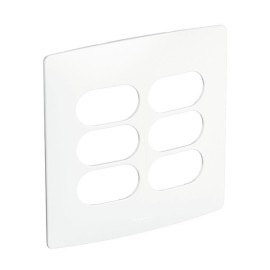 Placa 6 Postos 4x4 sem Suporte Branco Nereya Pial Legrand
