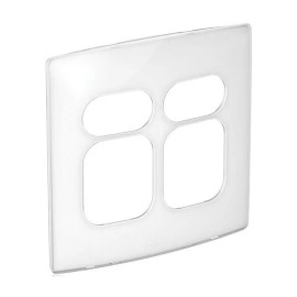Placa 6 Postos (4 Adj +2 Sep) 4x4 sem Suporte Branco Nereya Pial Legrand