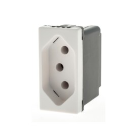 Módulo de Tomada de Energia 10A Branca Borne Aut. Plus+ Pial Legrand Módulo de Tomada de Energia 10A Branca Borne Aut. Plus+ Pial Legrand