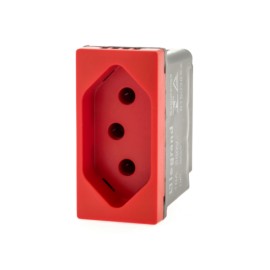 Módulo de Tomada de Energia 10A Vermelha Borne Aut. Plus+ Pial Legrand Módulo de Tomada de Energia 10A Vermelha Borne Aut. Plus+ Pial Legrand