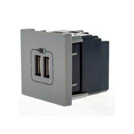 Módulo de Tomada 2xUSB Cinza Plus+ Pial Legrand