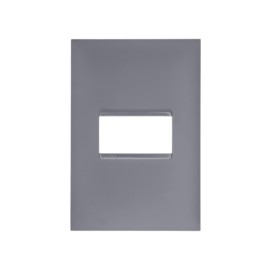 Placa sem Suporte 4x2 um módulo horizontal Cinza Plus + Pial Legrand