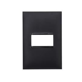 Placa sem Suporte 4x2 um módulo horizontal Preto Plus + Pial Legrand