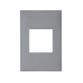 Placa sem Suporte 4x2 dois módulos Adjacentes Cinza Plus + Pial Legrand